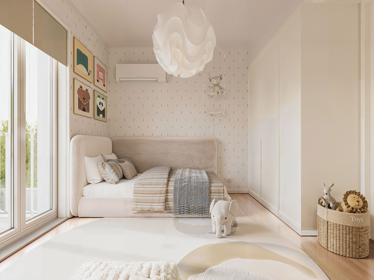Render realista do apartamento do tipo Geminadas do projeto Splendouro Village