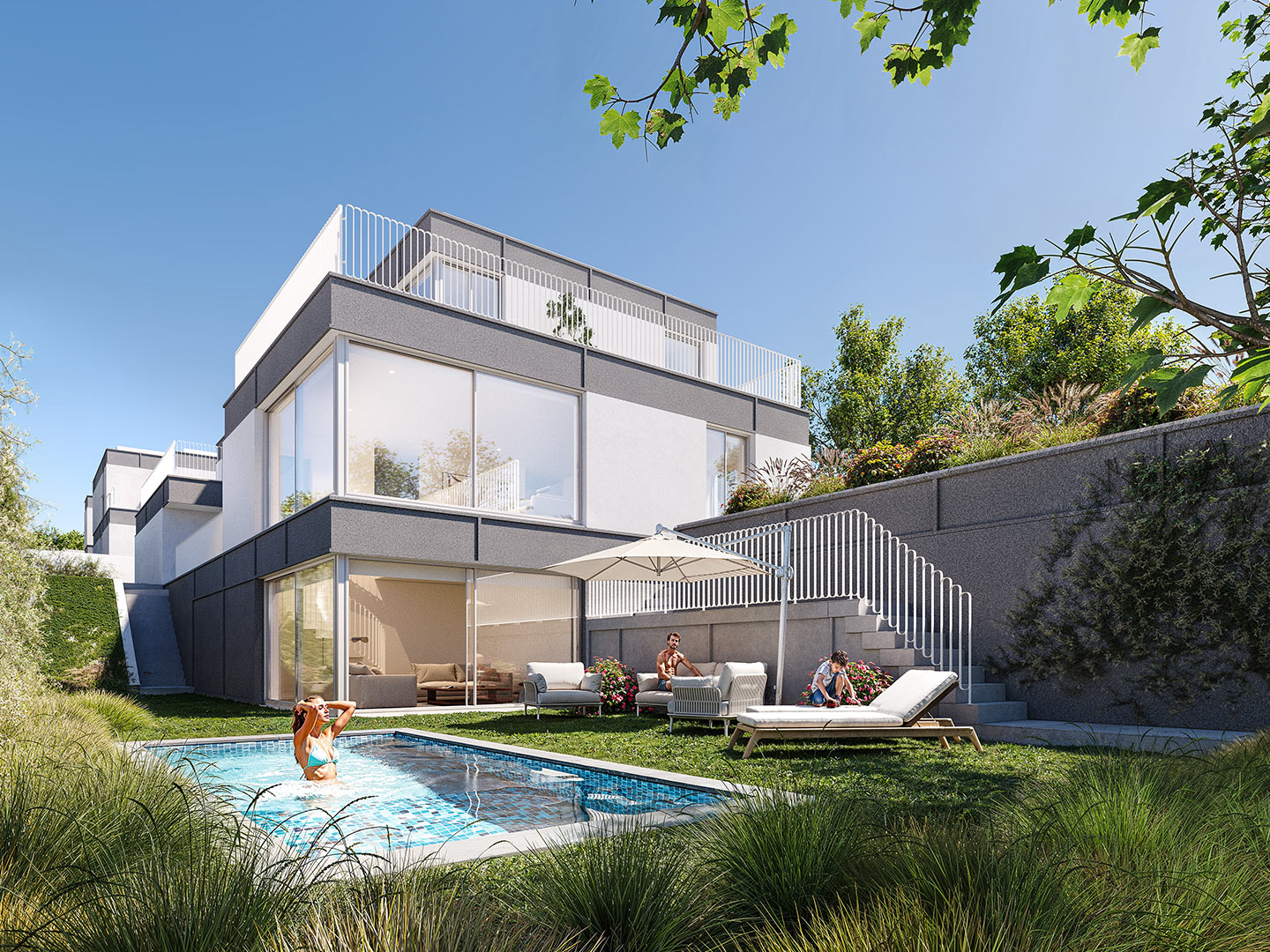 Render realista do apartamento do tipo Isoladas do projeto Splendouro Village