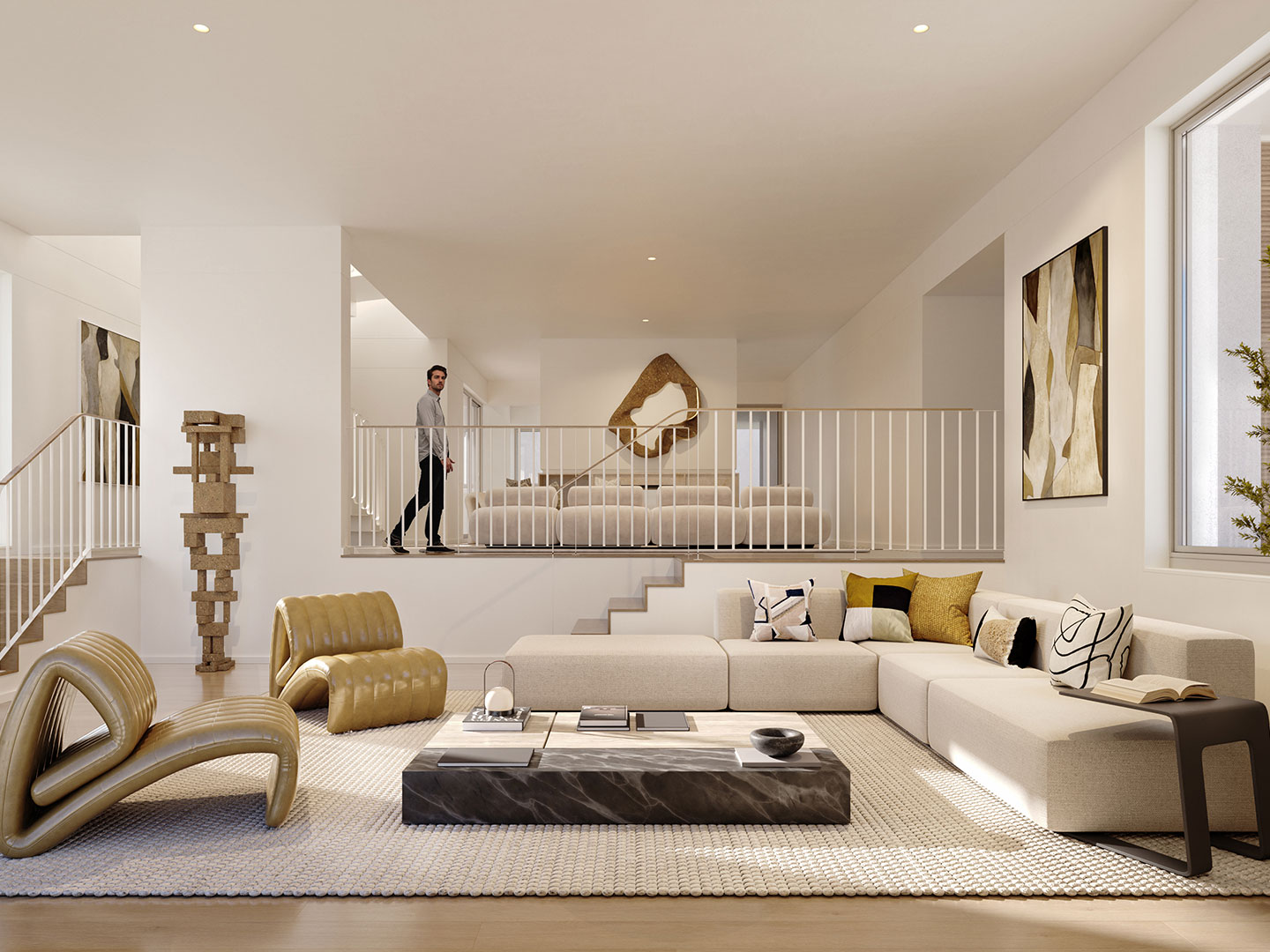 Render realista do apartamento do tipo Isoladas do projeto Splendouro Village
