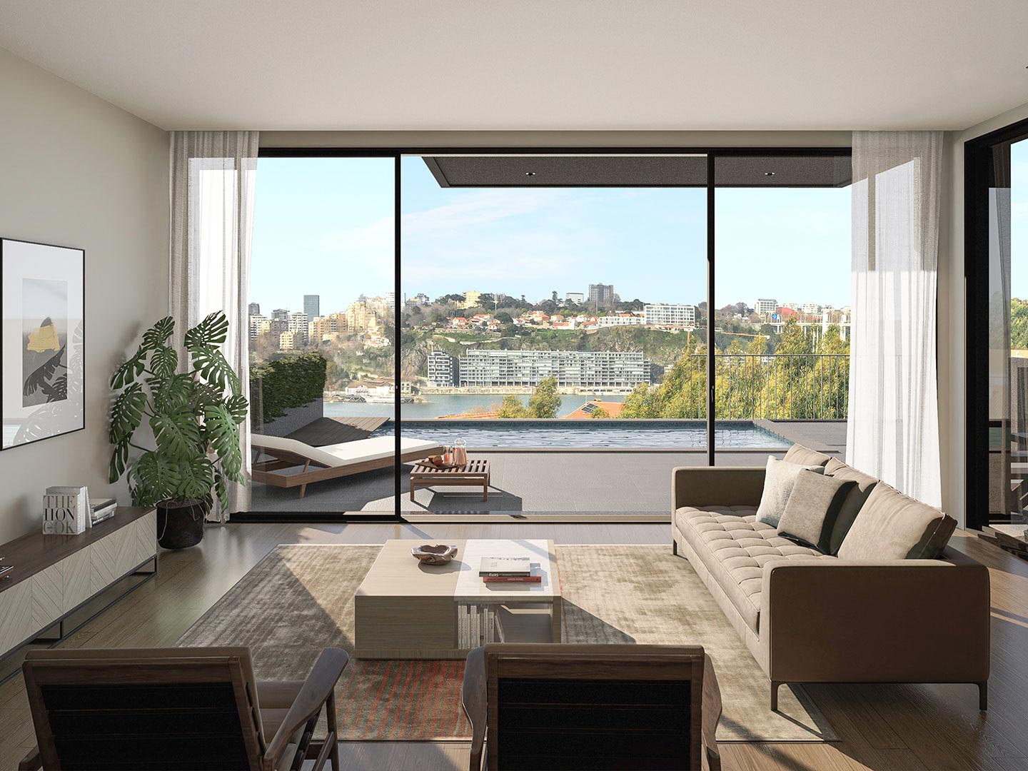 Render realista do projeto da Sharp Developers Marina Houses