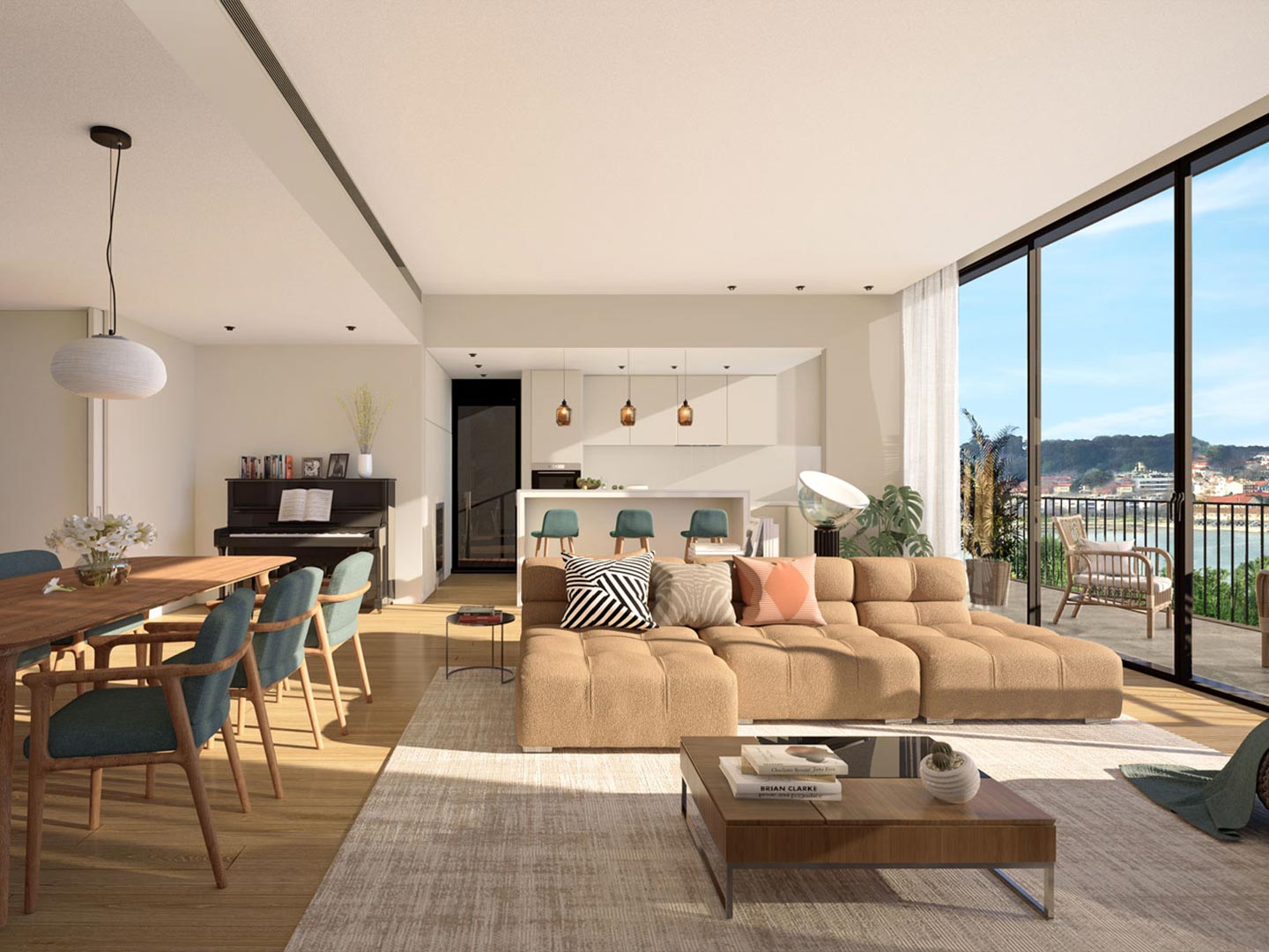 Render realista do projeto da Sharp Developers Marina Houses