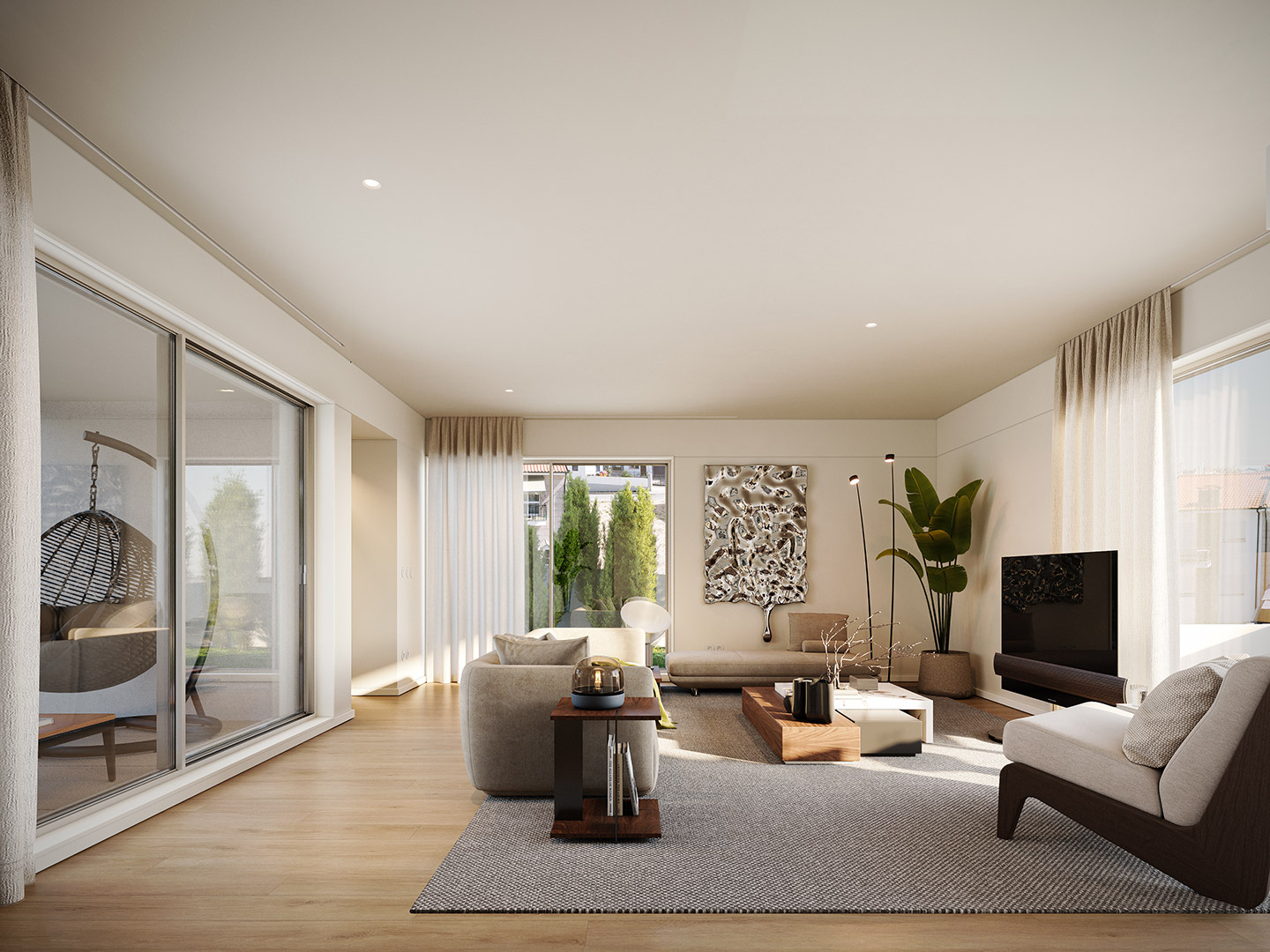 Render realista do apartamento do tipo Isoladas do projeto Splendouro Village